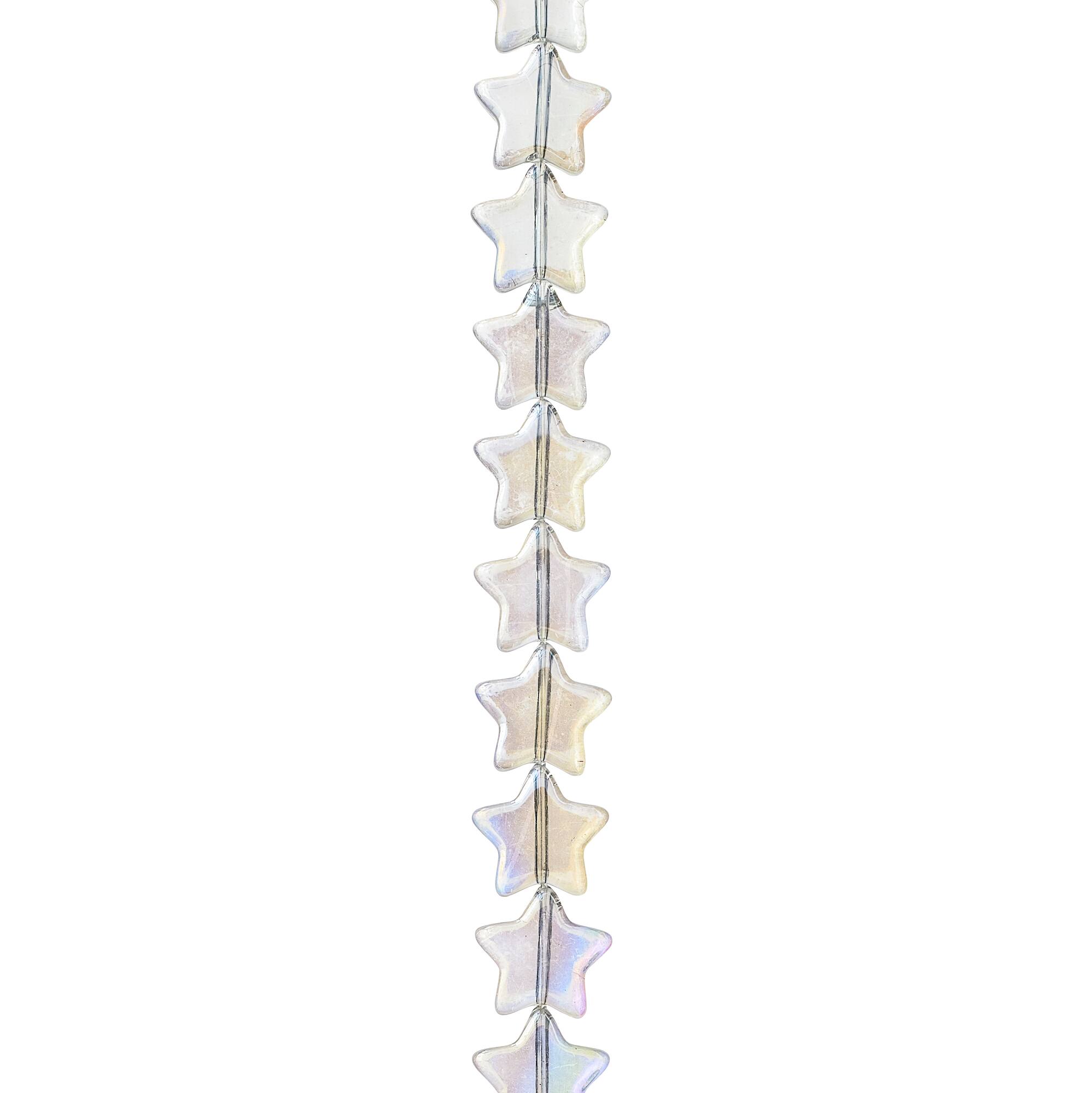 Clear Glass Star Beads by Bead Landing™, 12mm